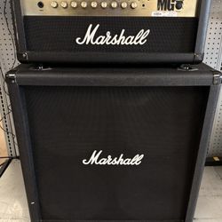 Marshall MG100HFX Guitar Amp Head + Cabinet Stack 