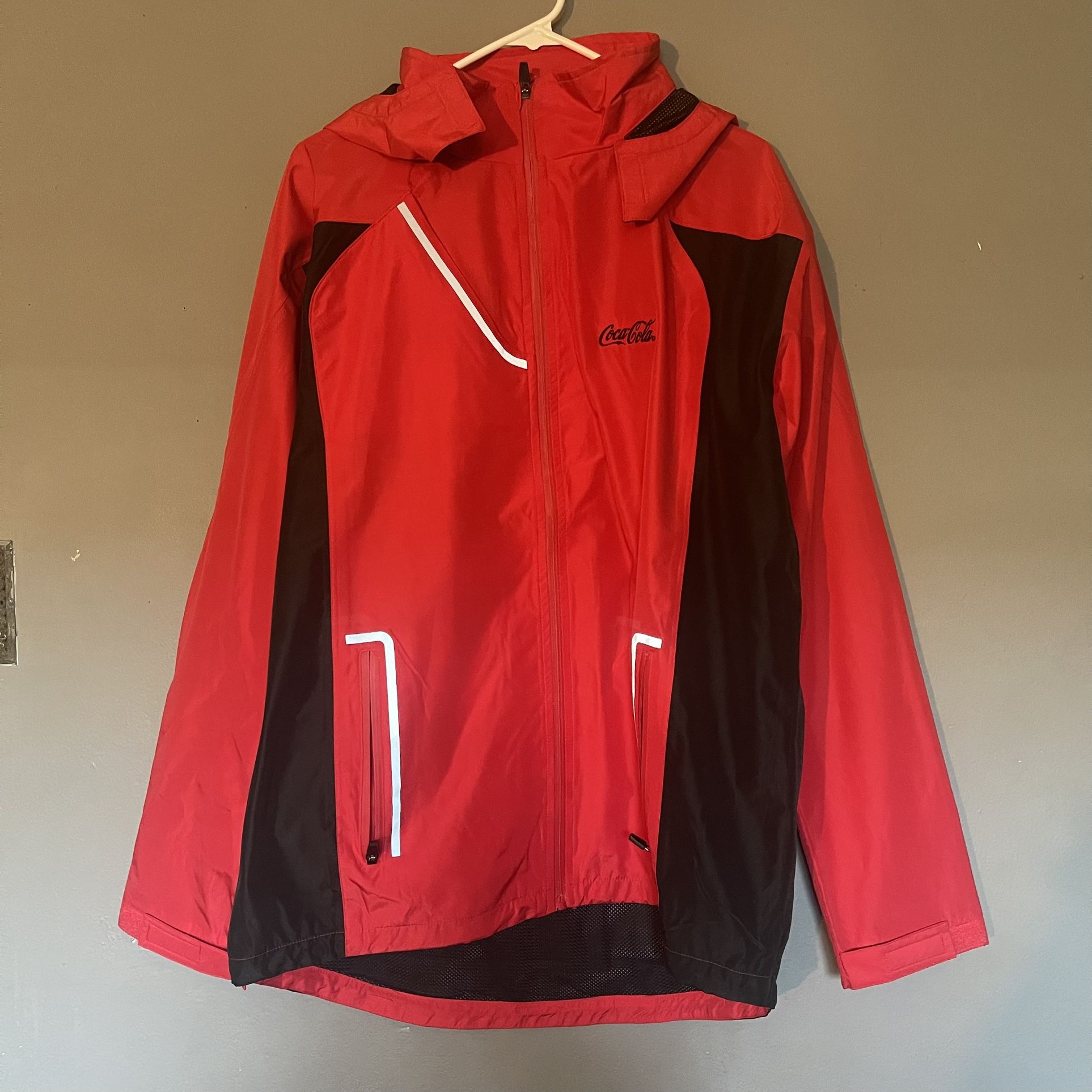 Coca-Cola Red & Black Windbreaker Jacket (Reflective, Unisex) – NEW