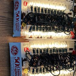 **Never Used 4 X 50 Light Indoor/Outdoor White Light Strings**