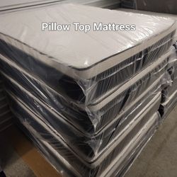 NEW QUEEN-SIZE PILLOW TOP MATTRESS AND BOX SPRING 🆕️