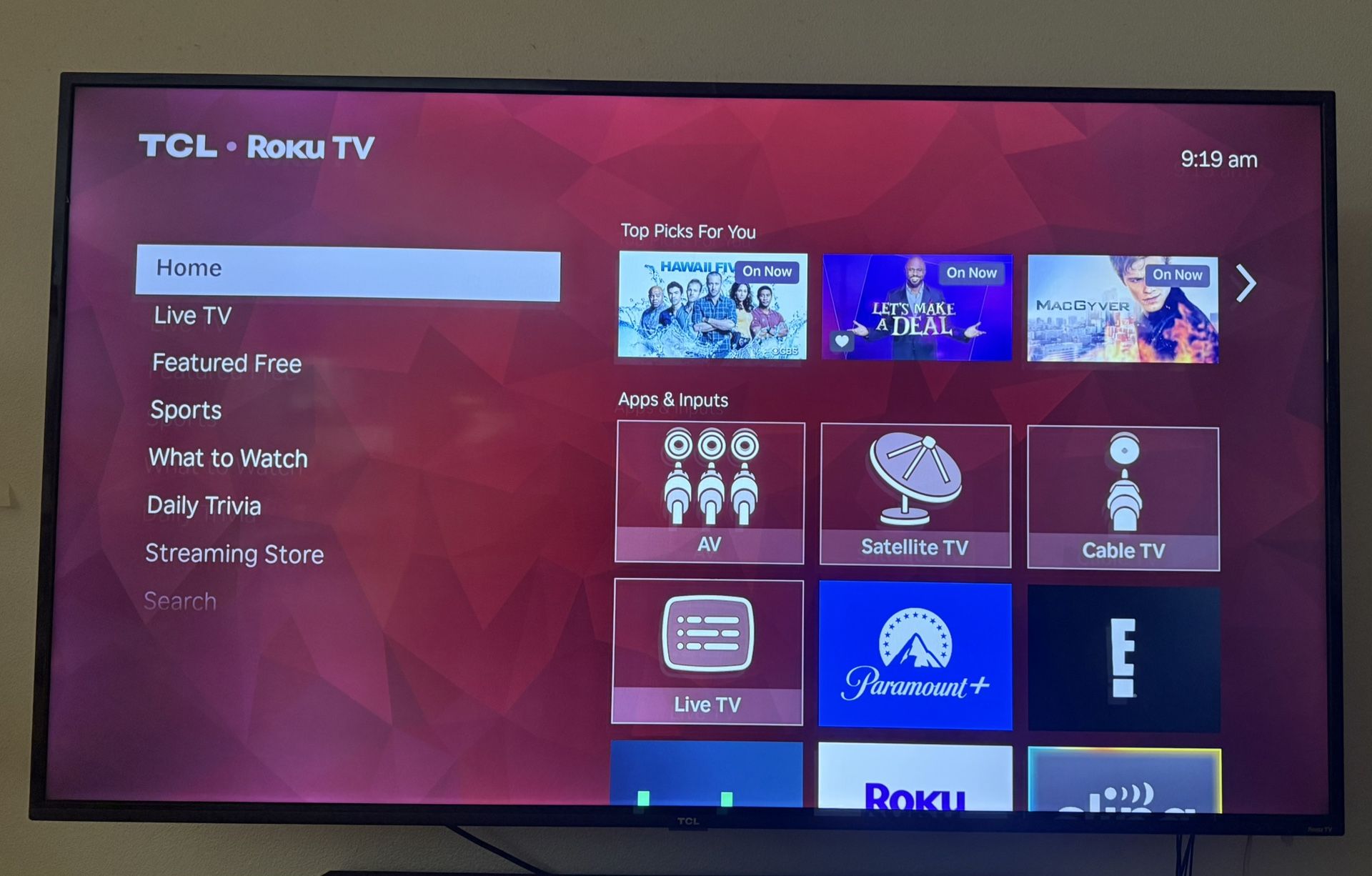TCL 55” Roku TV 4K HDR