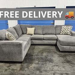 Large gray sectional couch free delivery