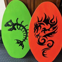 (2) 36” wooden boogie/skim boards. Almost new $20