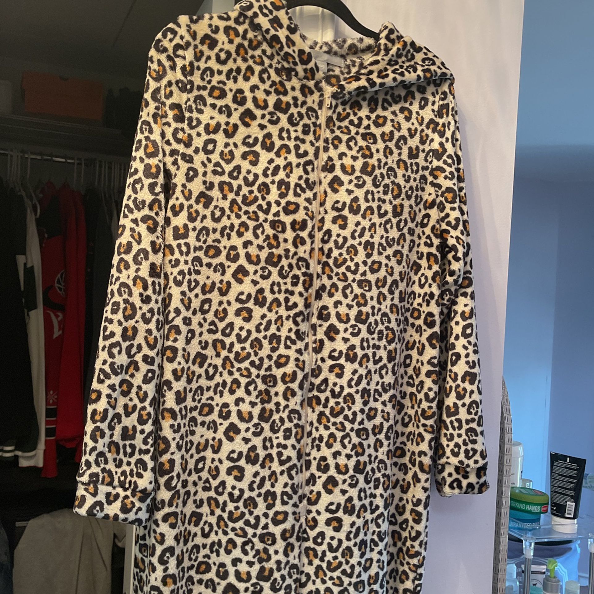 Brand New Tiger Print Onesie / Jumper With Cat Ears!!  Size L!!!