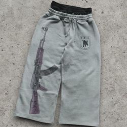 Double Layer “WAR” Baggy Sweats 