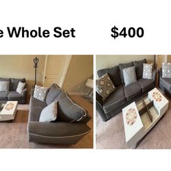Moving Sale: Sofa And Loveseat Set 