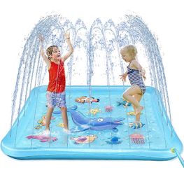 Splash Pad for Toddlers Outdoor Sprinkler for Kids 67" Summer Water Toys