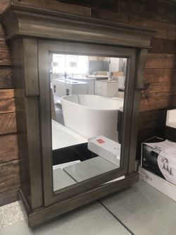 Naples 25 in. W x 31 in. H x 8 in. D Framed Surface-Mount Bathroom Medicine Cabinet in Distressed Grey Naples 25 in. W x 31 in. H x 8 in. D Framed Surface-Mount Bathroom Medicine Cabinet in Distressed Grey
