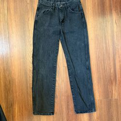 Men Boy Black Rustler Jeans