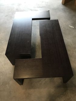 Wood 2 piece coffee table