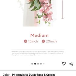 Dusty Rose Bridal Bouquet Cascading, Pink Wedding Bouquets for Bride, 15 Inch Bride Bouquet Orchids Artificial Wedding Flower Bouquet