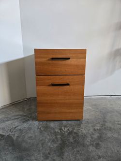 Desk drawer brown wood (with wheels)