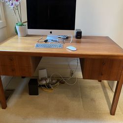 Walnut Desk - 4 drawers - 51" x 28" deep x 29" high