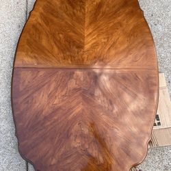 Dining Table Set – Solid Wood with Extension Leaves & 6 Chairs