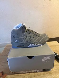 Jordan retro 5 wolf gray size 7 in men