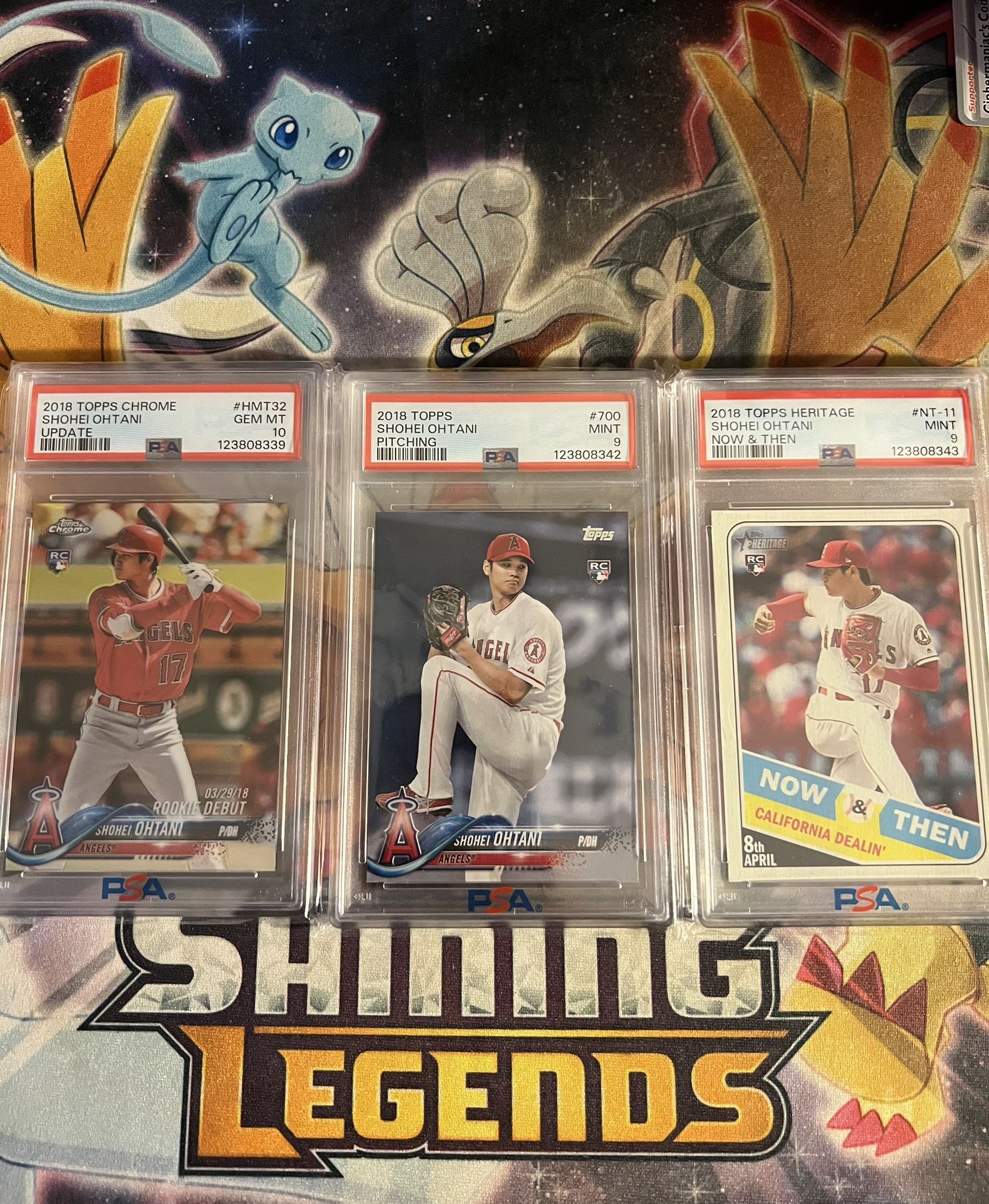 Topps Chrome Ohtani Rookie Cards Graded Psa Lot
