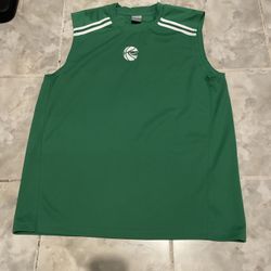 VTG Nike Basketball Center Swoosh Tank Top  Mesh Jersey Mens Large Green Y2K