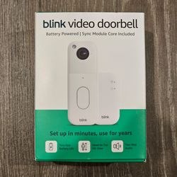Blink Video Doorbell System Sync Module Core Battery Power Head to Toe HD View