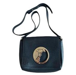 Versace Black Leather Crossbody