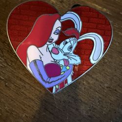 WDW - Happy Valentine's Day 2014 Roger and Jessica Rabbit DISNEY PIN