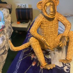 Rattan Woven Wicker Monkey Art by Mario Lopez Torres
