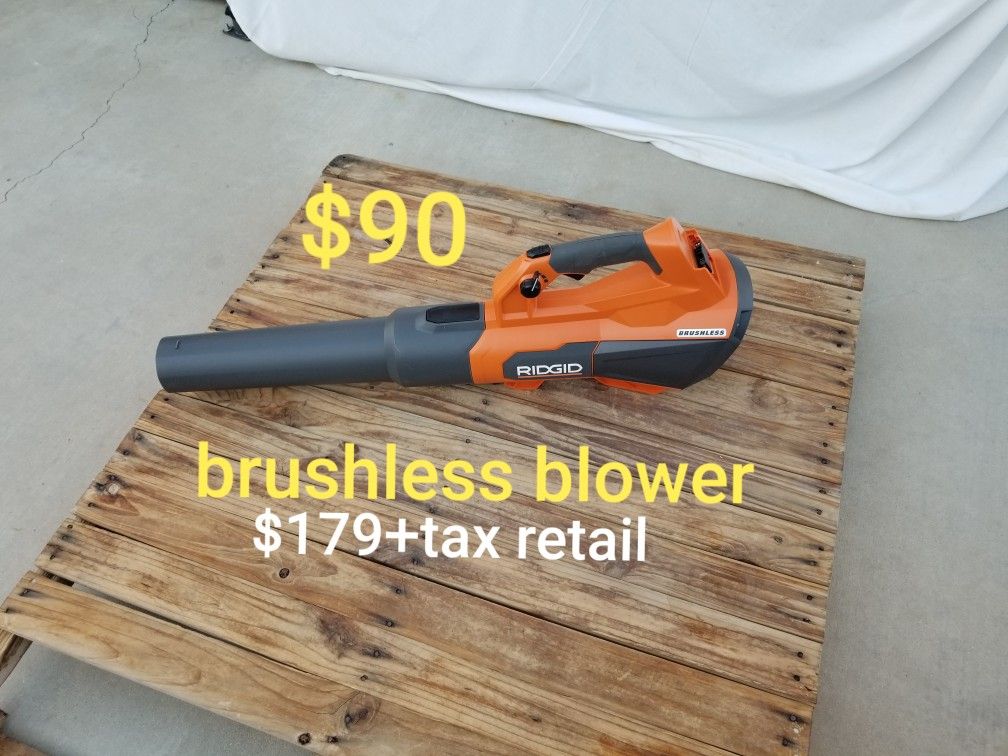 new ridgid 18v brushless blower $179+tax retail