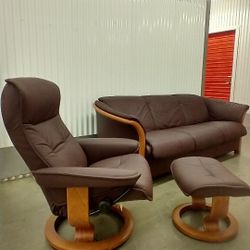 BRAND NEW - BEAUTIFUL CANTONI LUXURY LEATHER SOFA SET