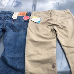 Boys Pants Brand New Levi’s Volcom 