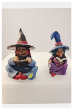 'Witch' Figurines Table Decor - Set of 2
