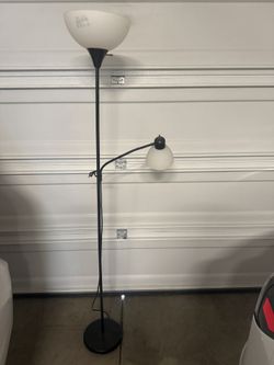 Floor lamp, Torchiere Super Bright Floor Lamp with Reading Lamp for Living Rooms & Offices - Dimmable Tall Standing Lamp for Bedroom Reading - Black