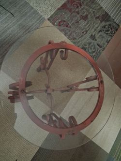Small glass top table