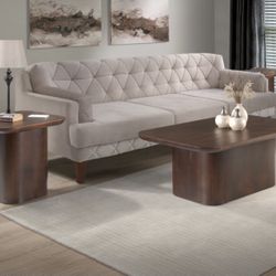 3 Pc Solid Wood Coffee Table Set