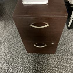 Wood. Cabinet no keys.