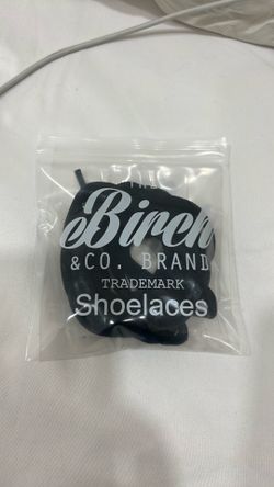 Birch black Oval Half Round 1/4" Shoe Laces 56”