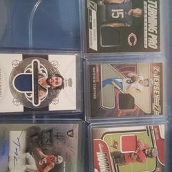 4 jersey cards one auto card
