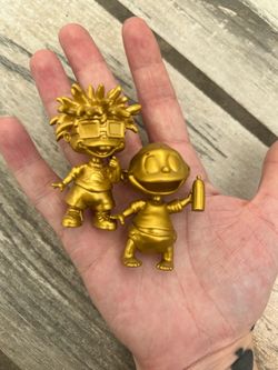 Rare Chase Golden Rugrats Tommy and Chuckie Figures Retro 90s Collectables