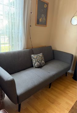 Futon & Couch Mid-Century Gray