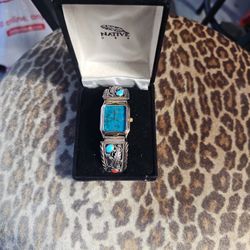 Womens Navajo Sterling Silver Native Watch