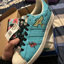Adidas super star Arizona teal