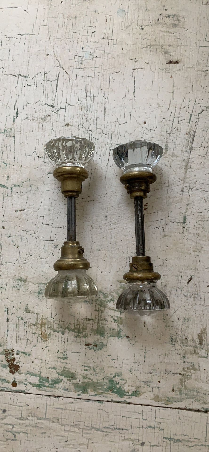 Antique vintage glass doorknobs