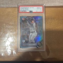 2022 Bowman 1st Ed. Curtis Mead Sky Blue Foil
