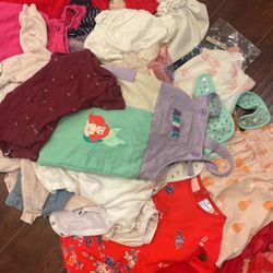 Bag Full Of Baby Girl Clothes 6month - 12months 