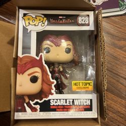 Funko Pop Scarlet Witch 828 Hot Topic Exclusive