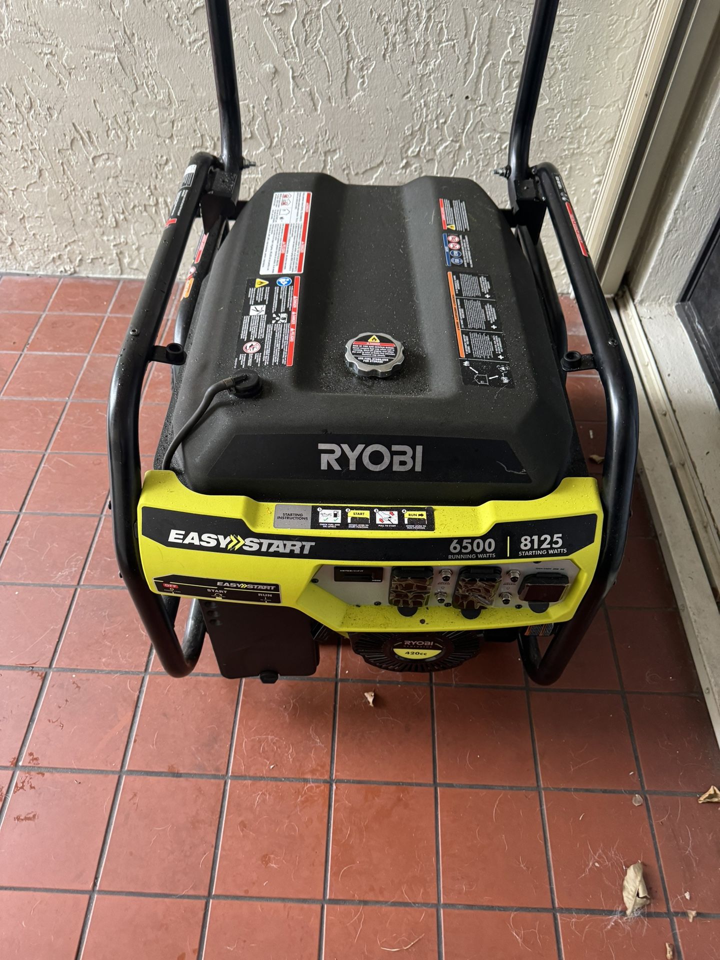 RYOBI 6,500-Watt Gasoline Powered Portable Generator