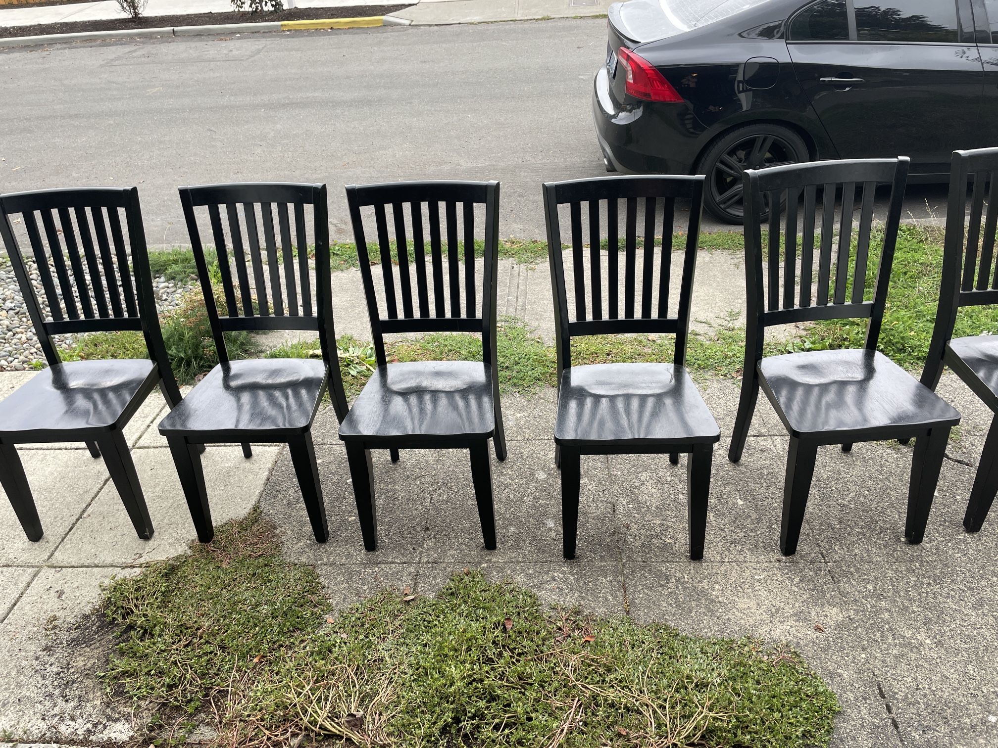 Solid Wood Black Dining Chairs (Set Of 6) for Sale in Seattle, WA OfferUp