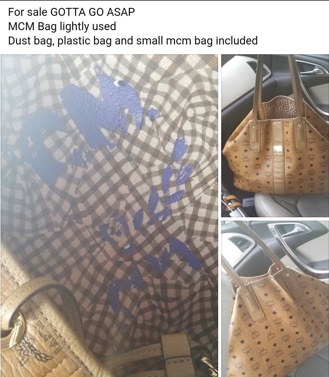 Large MCM shopper bag