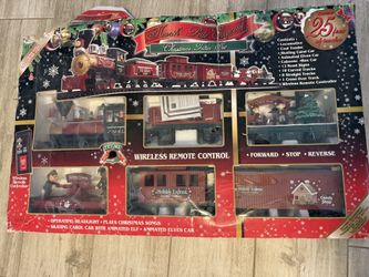 Christmas North Pole Express Train . Works Great All Pieces