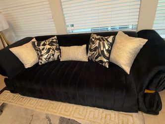 BLACK GOLD SOFA SET