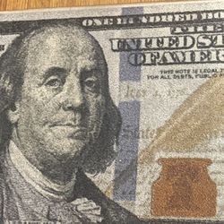 $100 bill rug