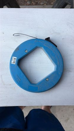 50’ electrical fish tape blue steel